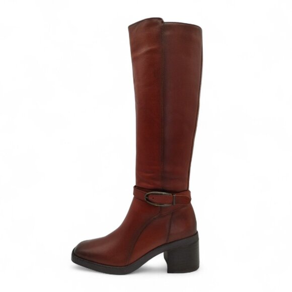 Naturalizer Women's Size 7.5 M Elliot Brown Leather Square Toe Knee High Boots - Picture 7 of 16